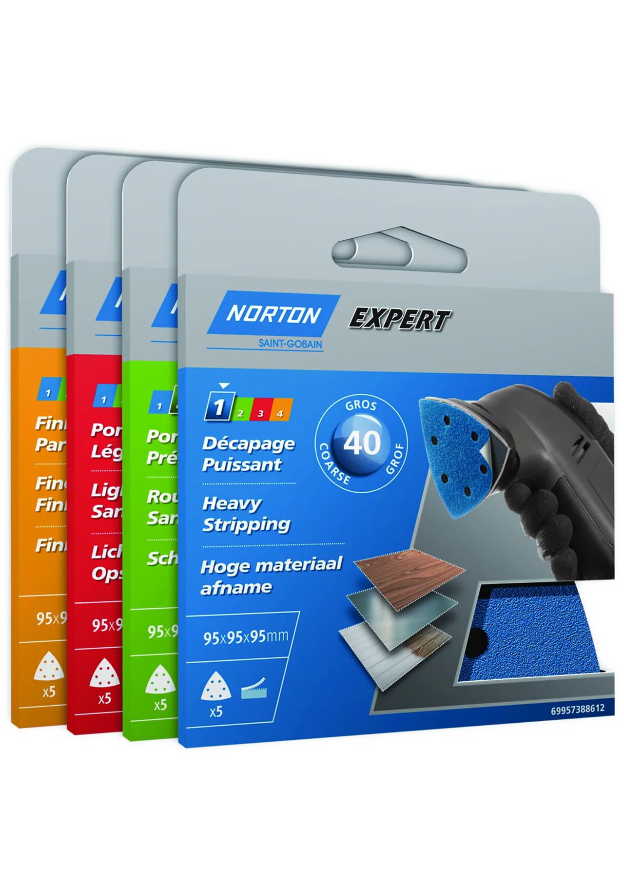 Slipepapir Delta 93x93x93 mm K180