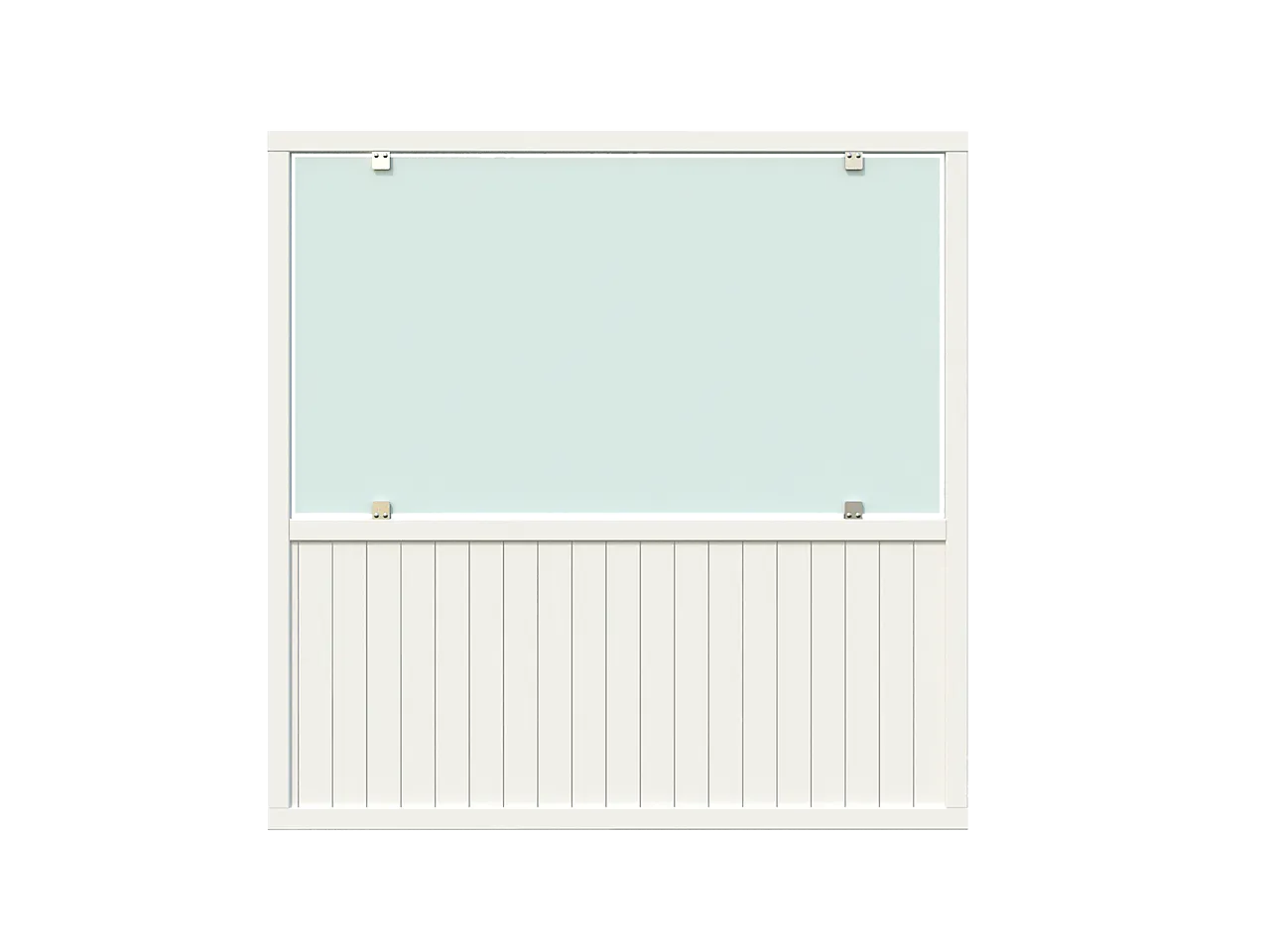 Levegg JANET1 180x180 cm med glass hvitmalt RAL 9016 null - null - 2 - Miniatyr