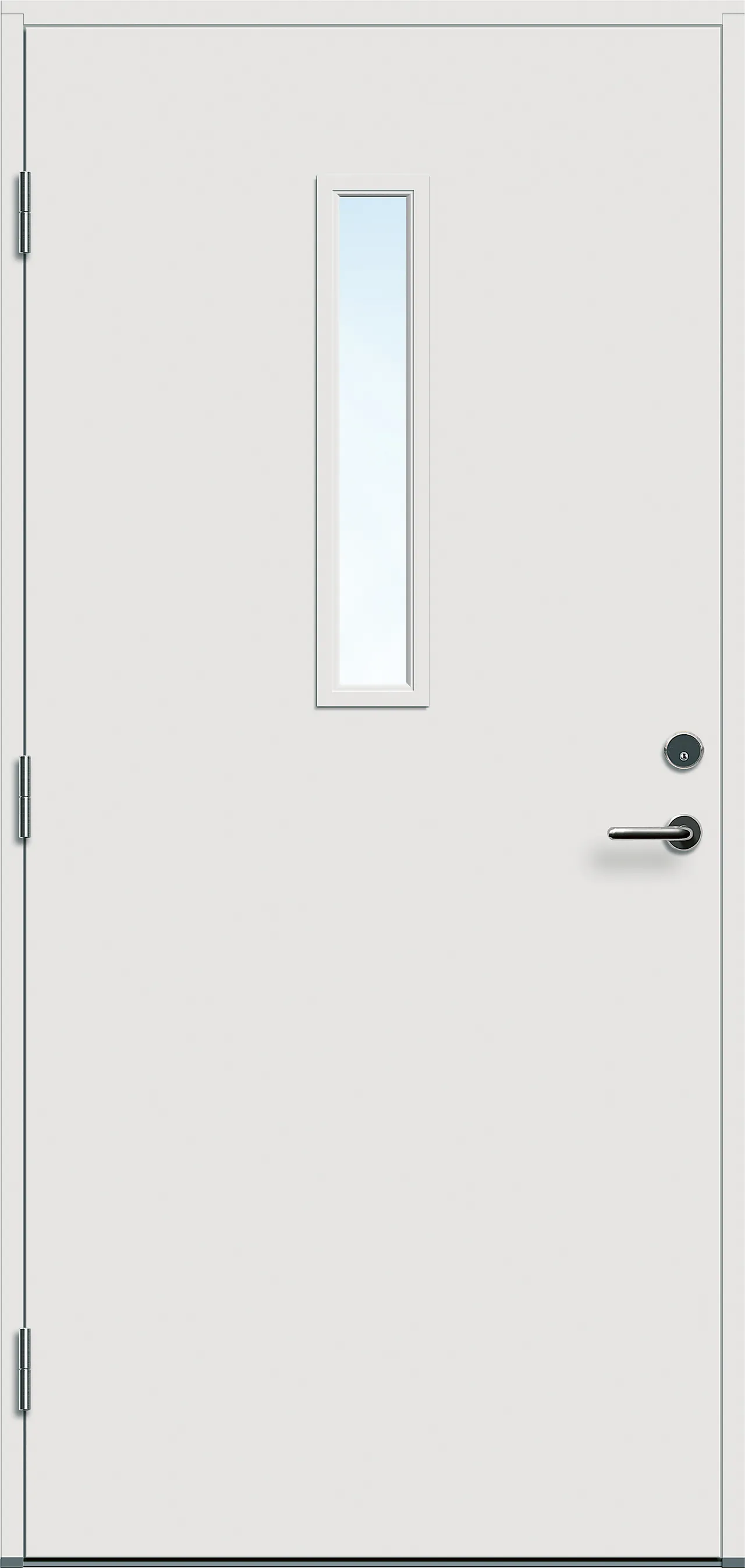 Ytterdør Kjeller hvit venstre 90x210 cm