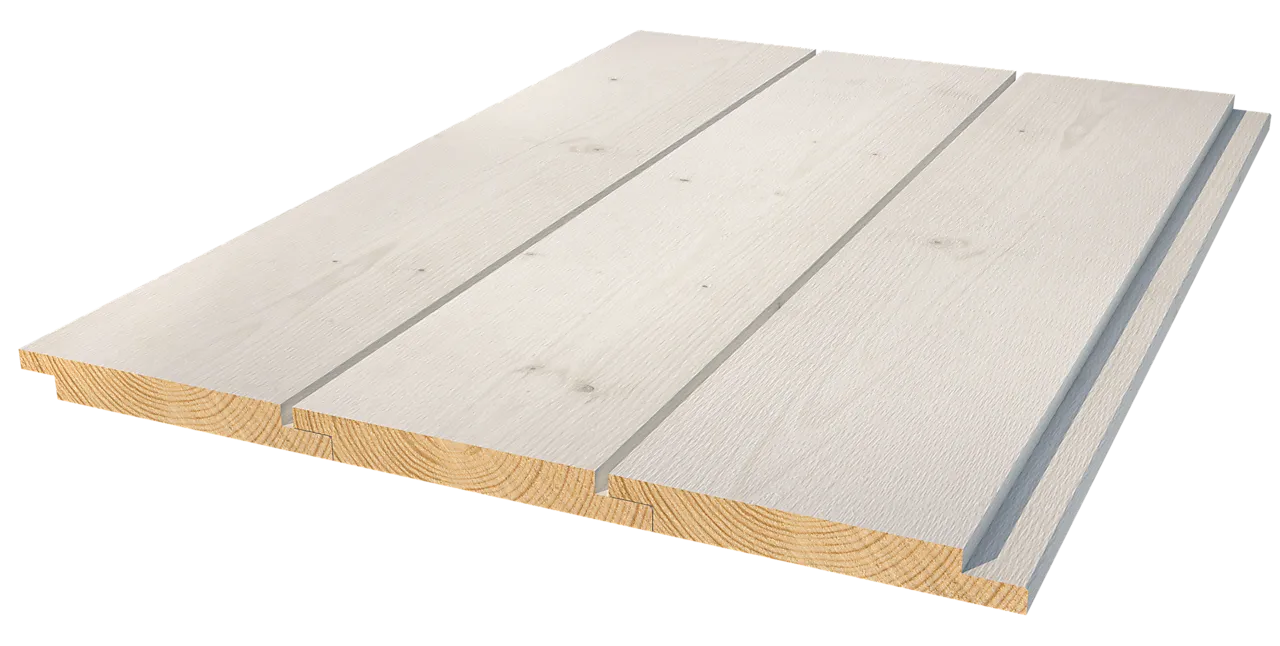 Dobbeltfalset kledning rettkant 19x148 mm grunnet visir gran null - null - 2 - Miniatyr