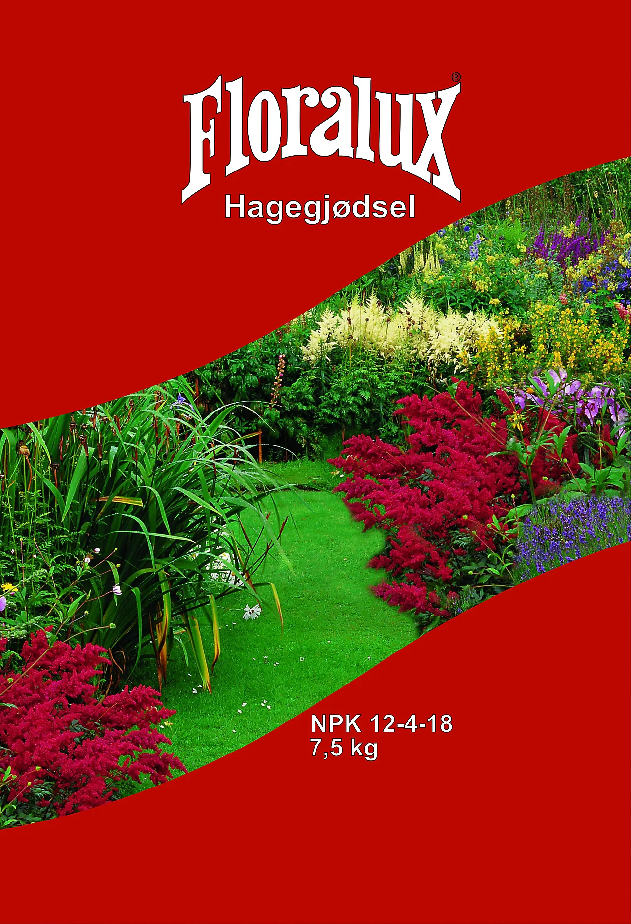Hagegjødsel 7,5 kg floralux gjødsel npk 12-4-18