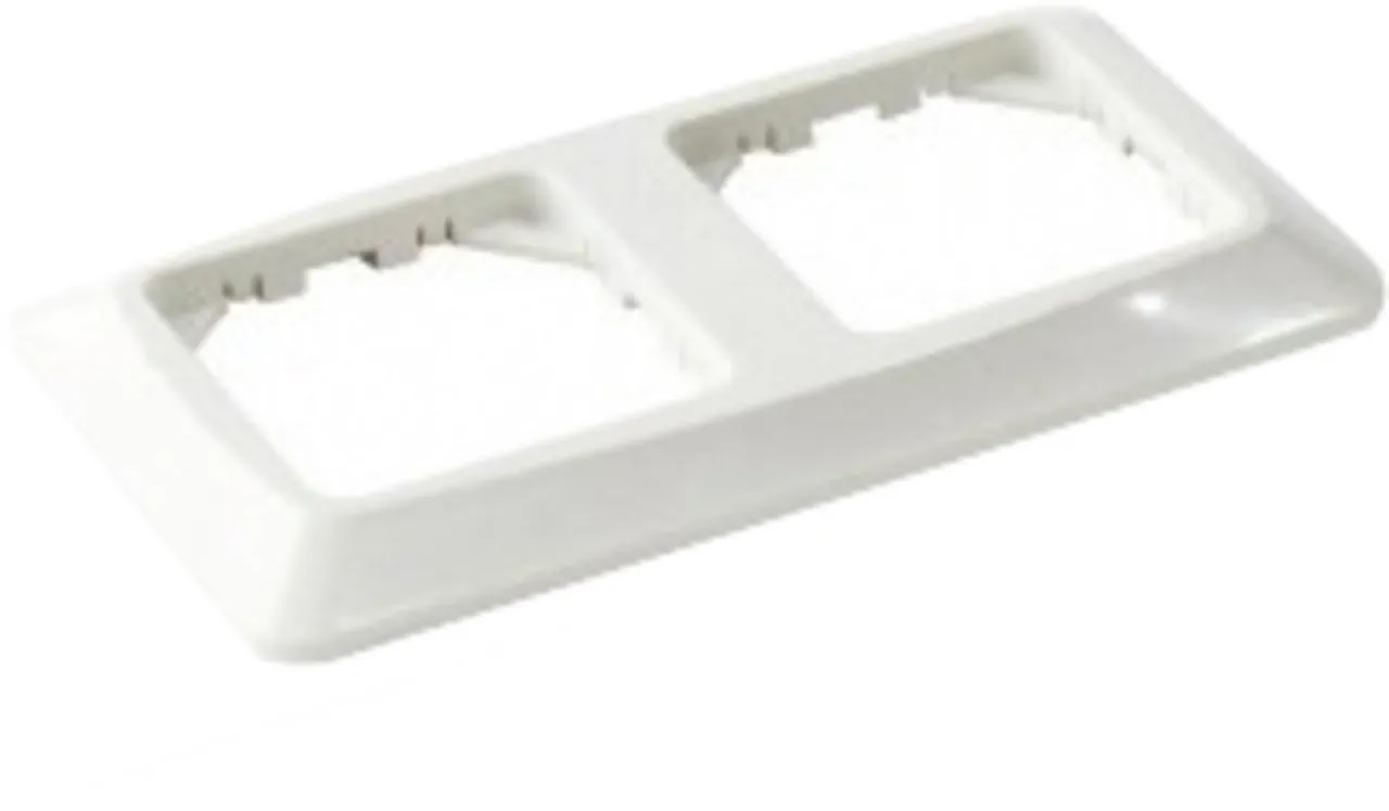 Dekkramme 2-felt for innfelte apparater hvit