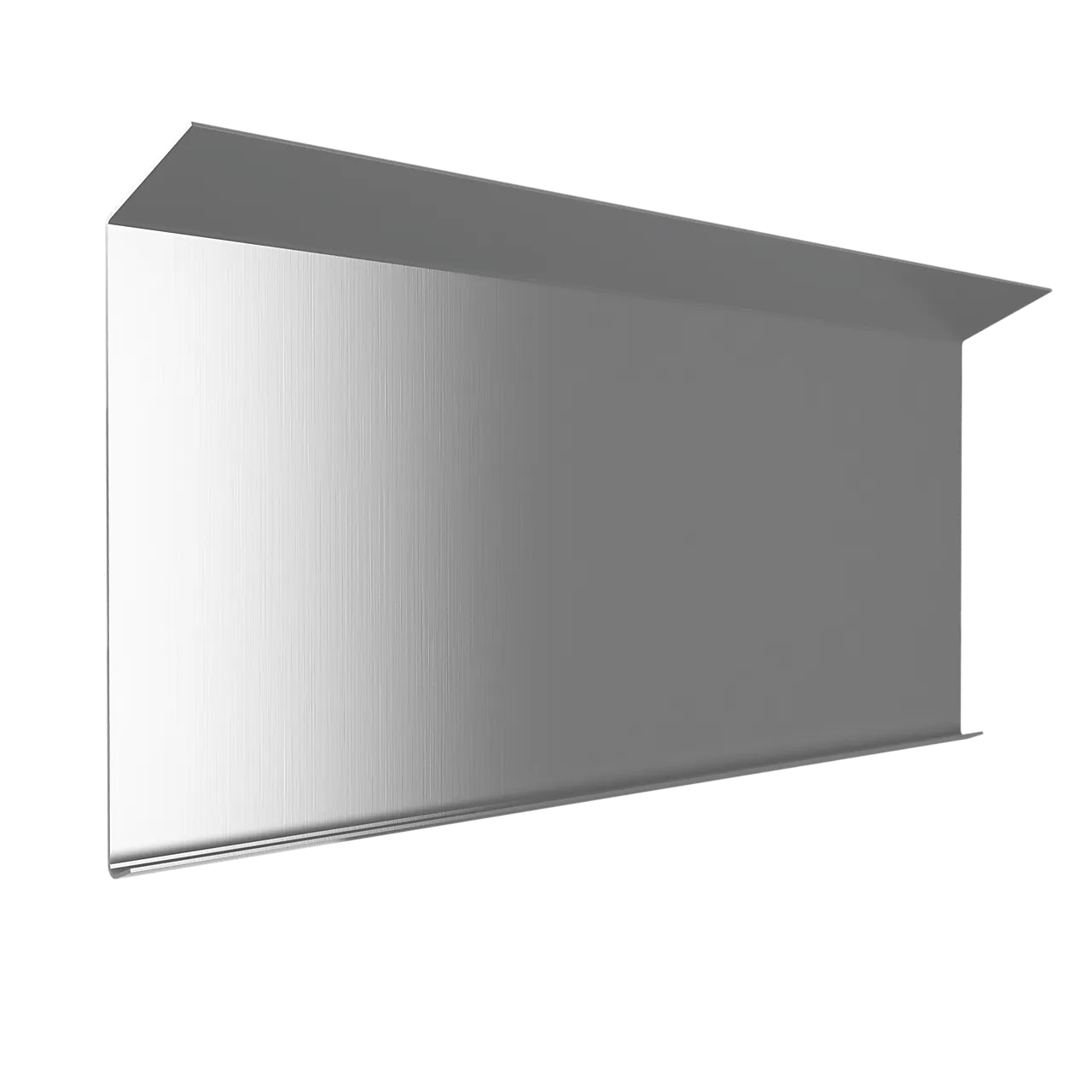 Bordtakbeslag til takrenne 0,6 mm 160 x 2500 mm 22° ubehandlet