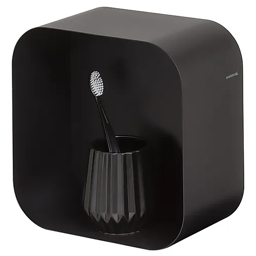 Veggboks brix mattsort liten 24x24x12cm