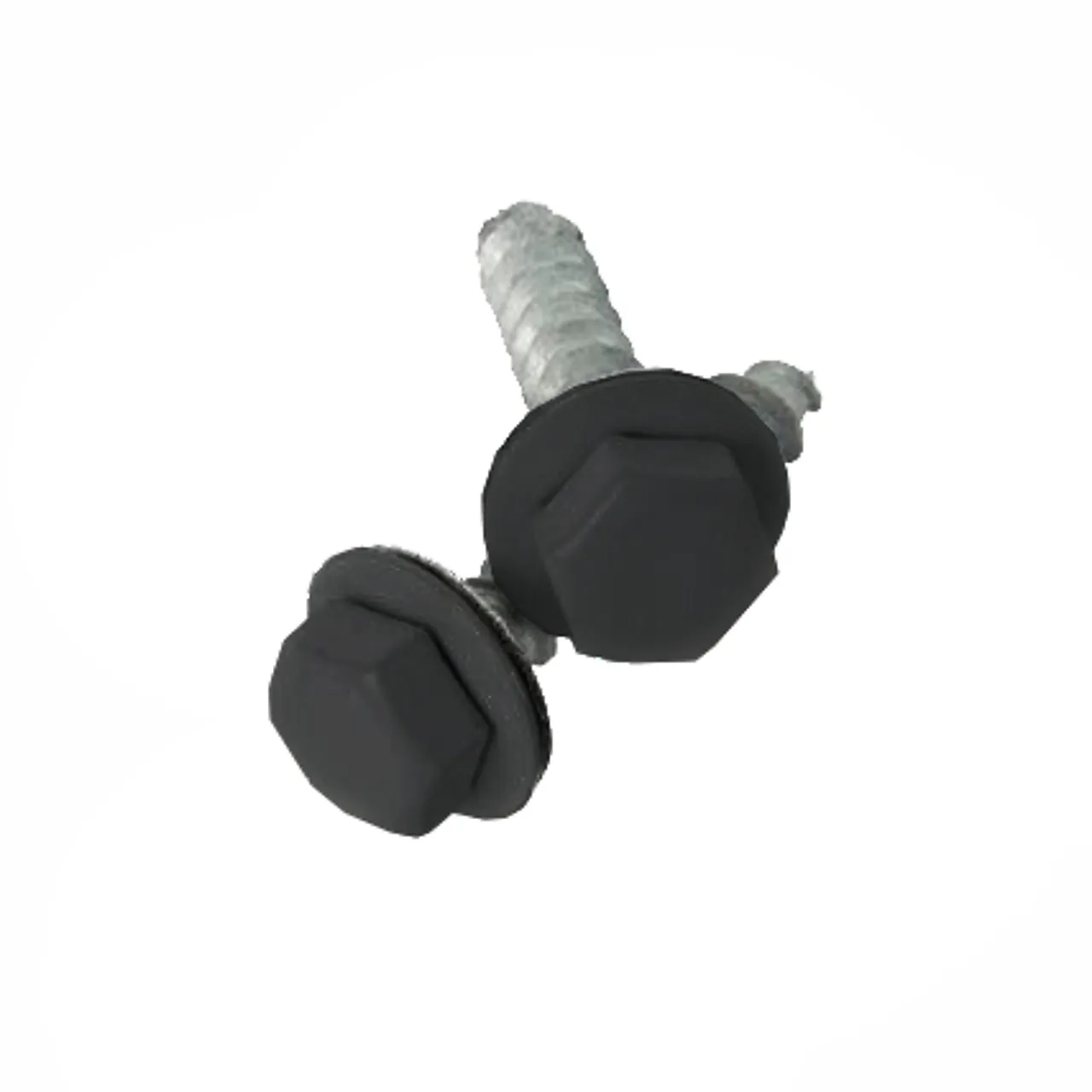 Skruesett stolpefot 8pk sort