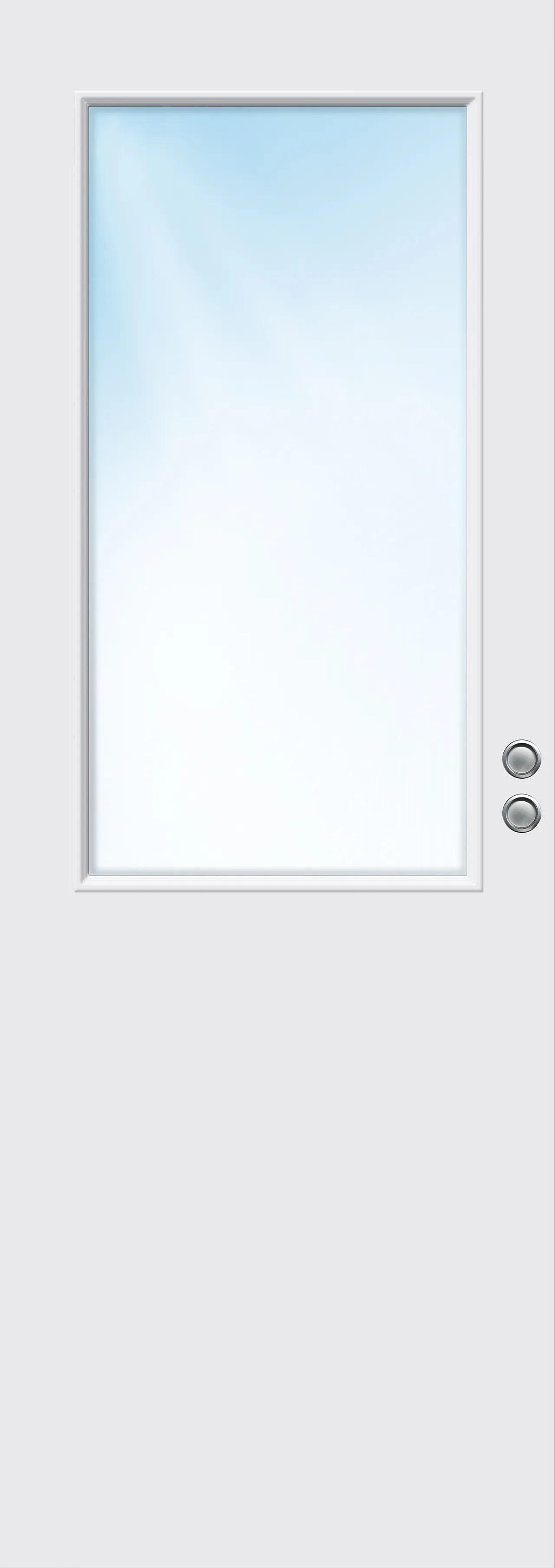 Skyvedør Sletten Kompakt halvglass hvit 80x210 cm Skyvedør Sletten Kompakt halvglass hvit 80x210 cm