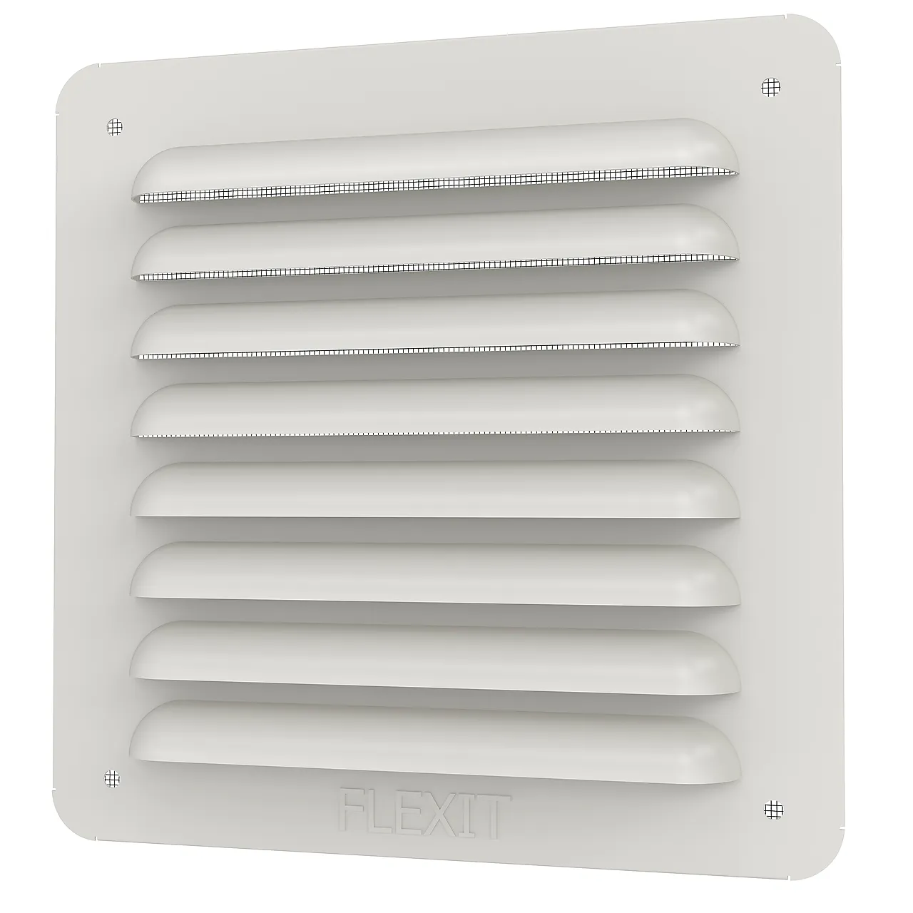 Sjalusirist hvit flat 155x155 mm