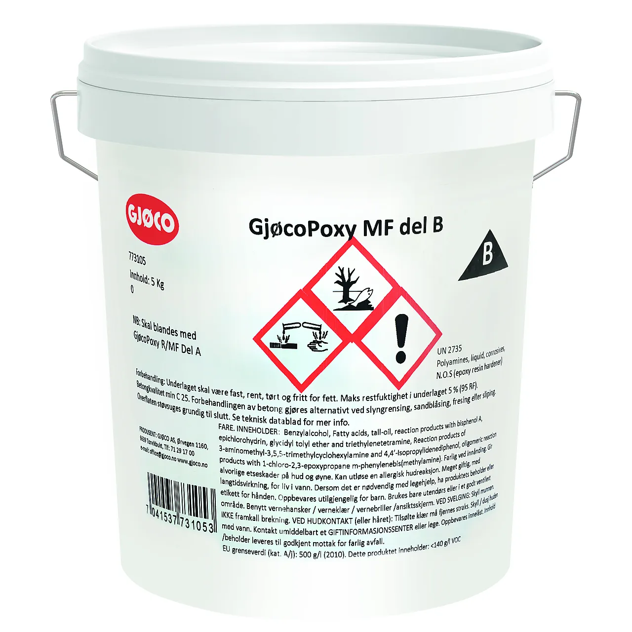 Gjøcopoxy mf del b 5 kg gjøco