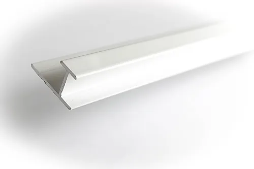 Skjøteprofil Baderomspanel Alu Hvit H-Profil Lengde 2.4 Meter