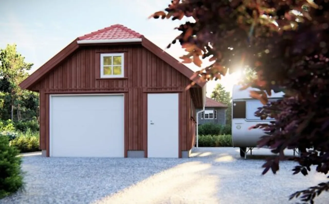 Enkelgarasje med loft Imenes