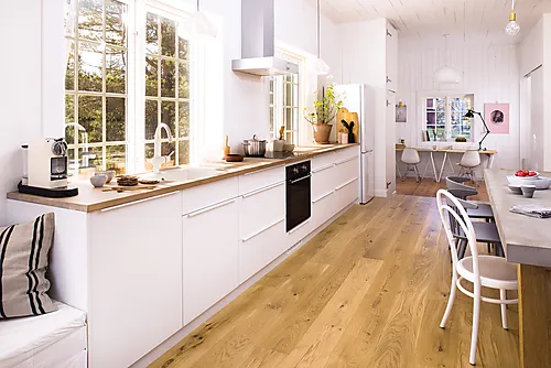 Boen parkett Eik Vivo Plank Live Matt Lakk børstet
