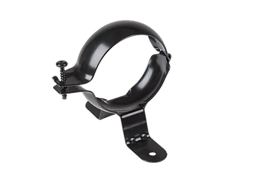 Nedløpsklamme stål sort 75 mm
