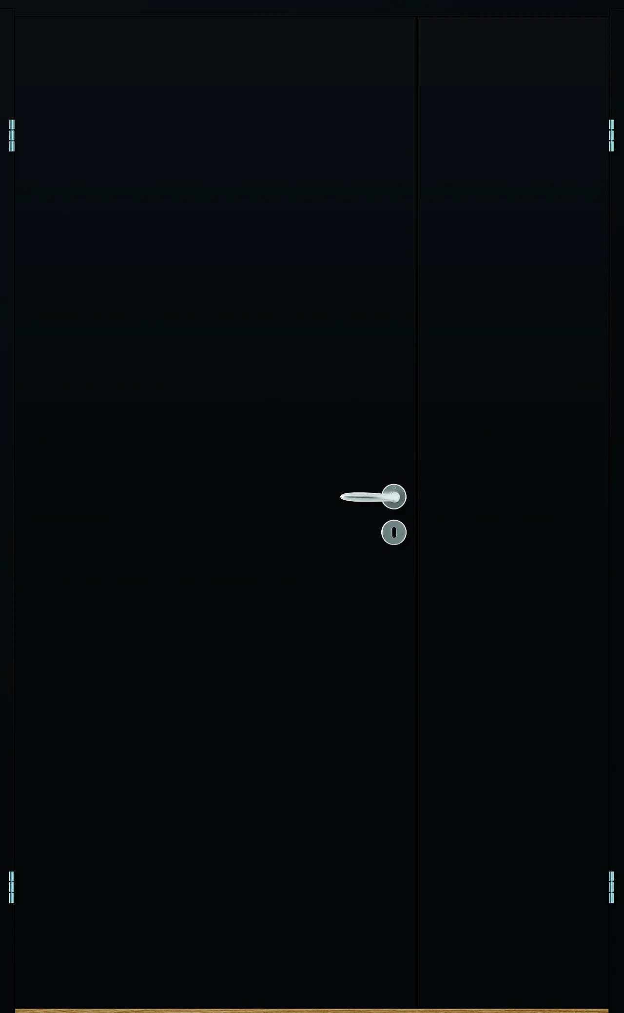 Sidefelt innerdør Sletten Kompakt svart 40x210 cm