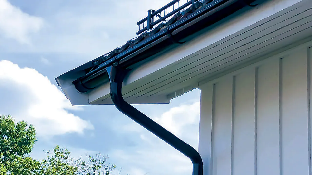 Takrenne sort stål 4 meter 125 mm null - null - 2 - Miniatyr