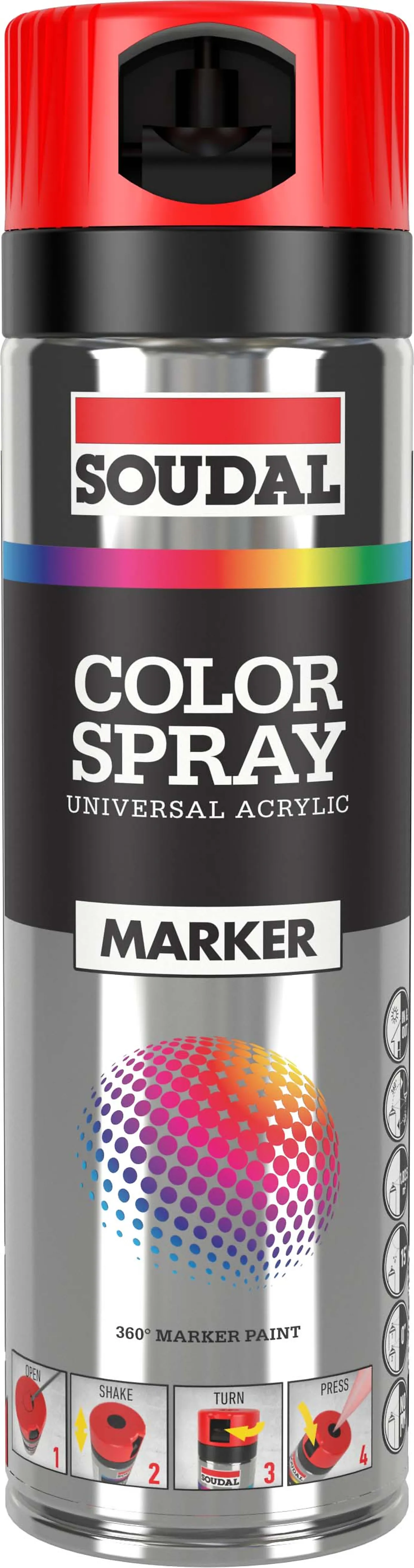 Merkespray Fluo 500 ml rød