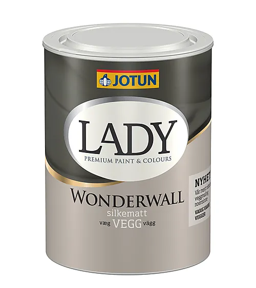 Lady wonderwall veggmaling hvit 0,68 liter
