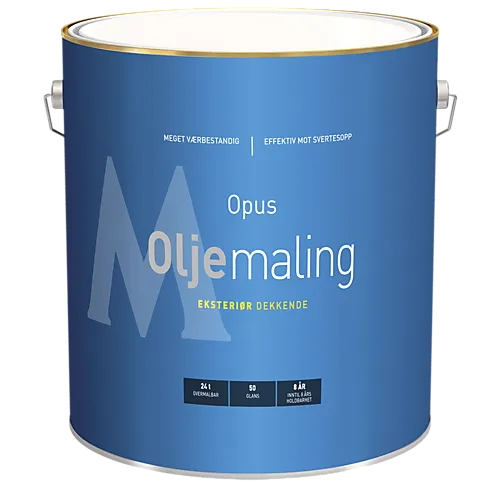 Opus Oljemaling 50 eksteriør base hvit 9 liter