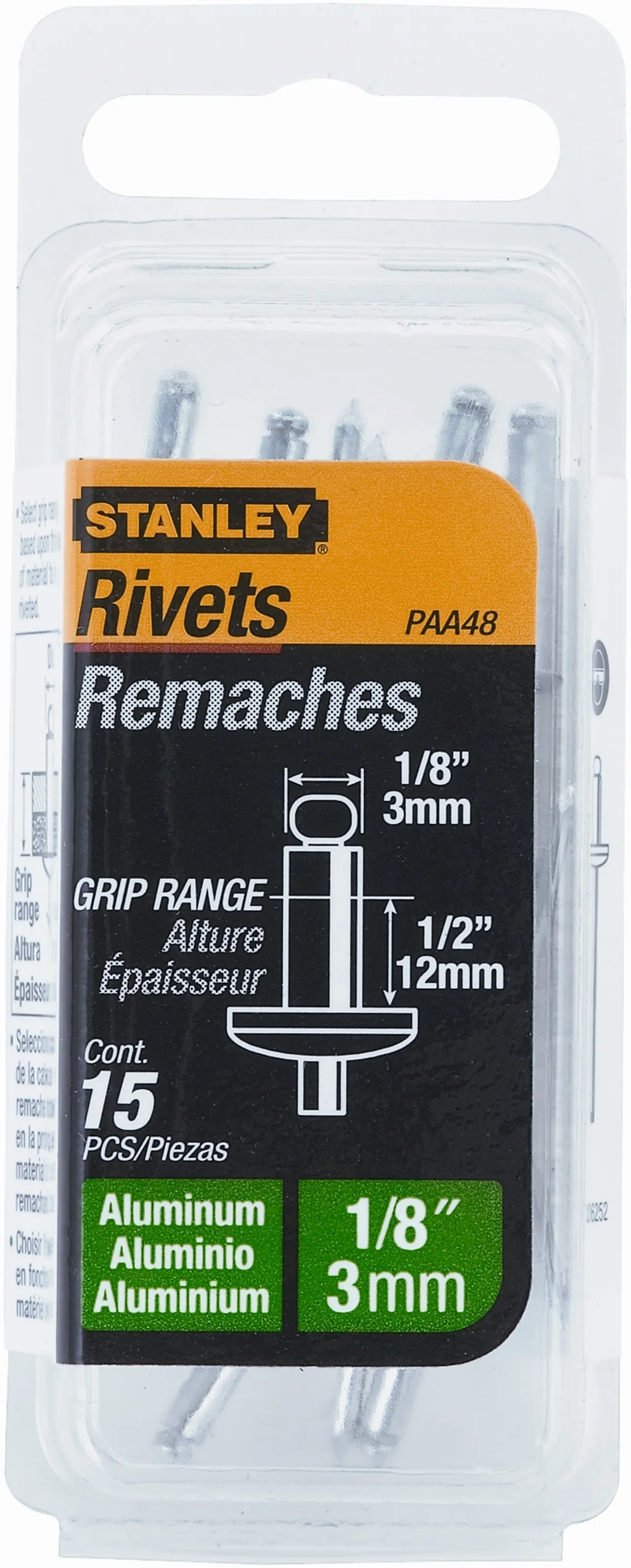 Popnagler aluminium 1/8" x 1/2" a15