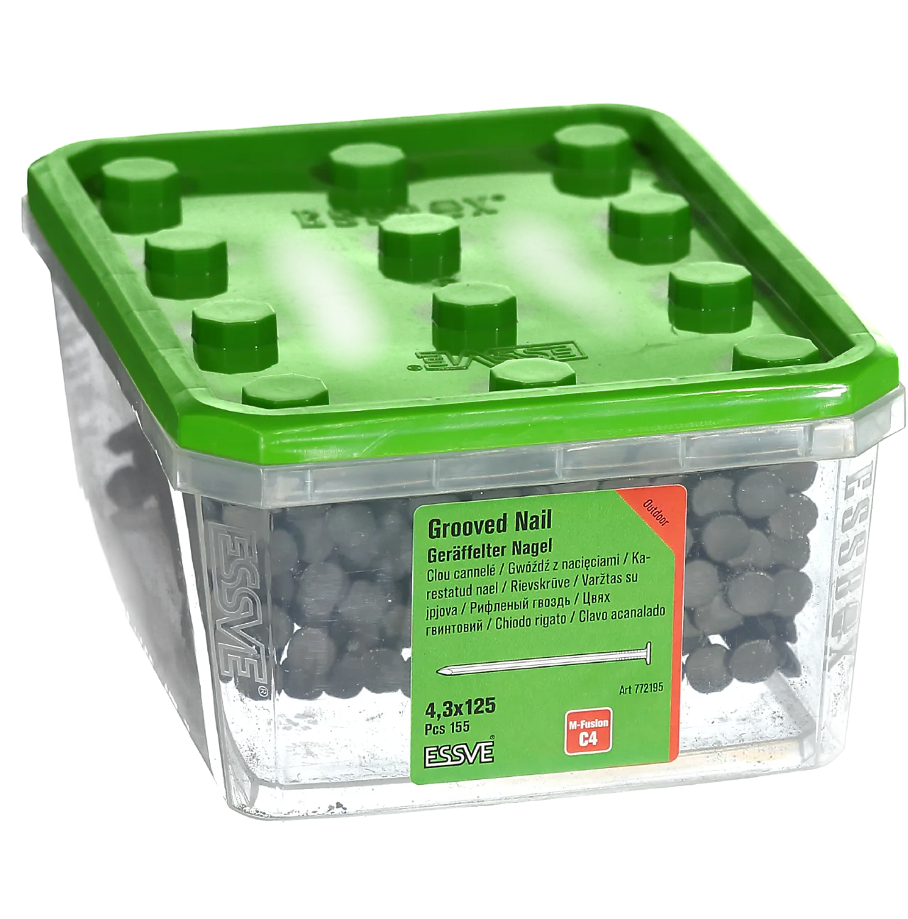 Spiker skarpkant 4,3x125 m-fus -155 m-fusion c4 overflatebehandlet