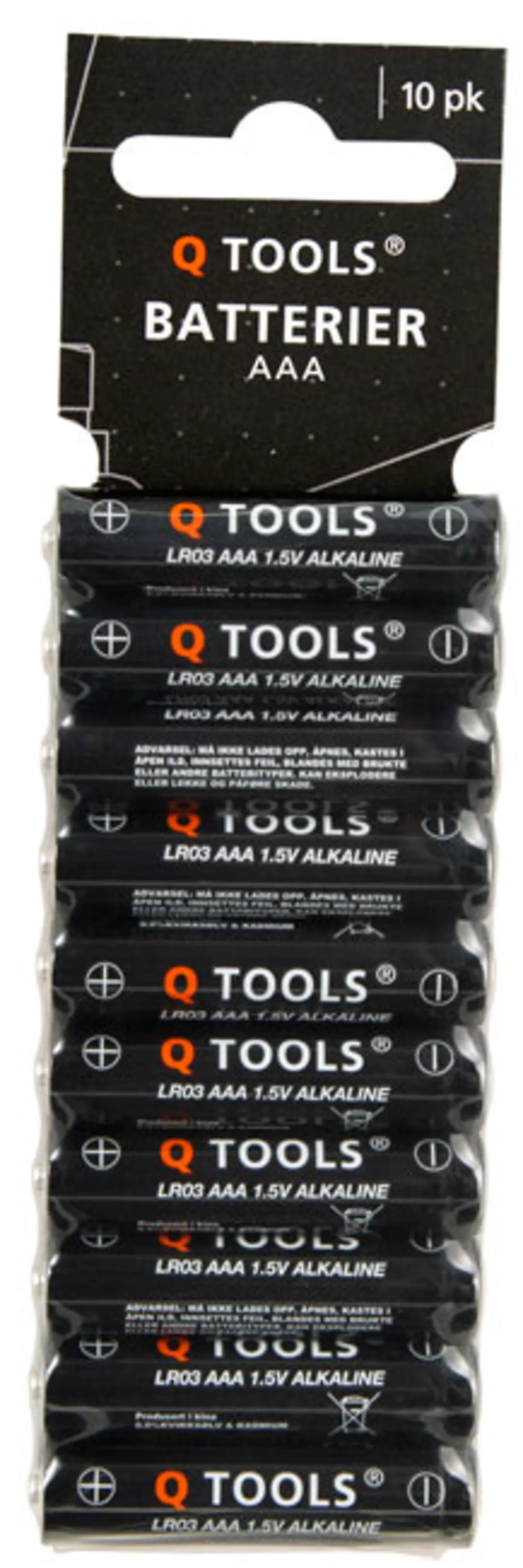 Q-tools batterier AAA pakke á 10 stk Q-tools batterier AAA pakke á 10 stk