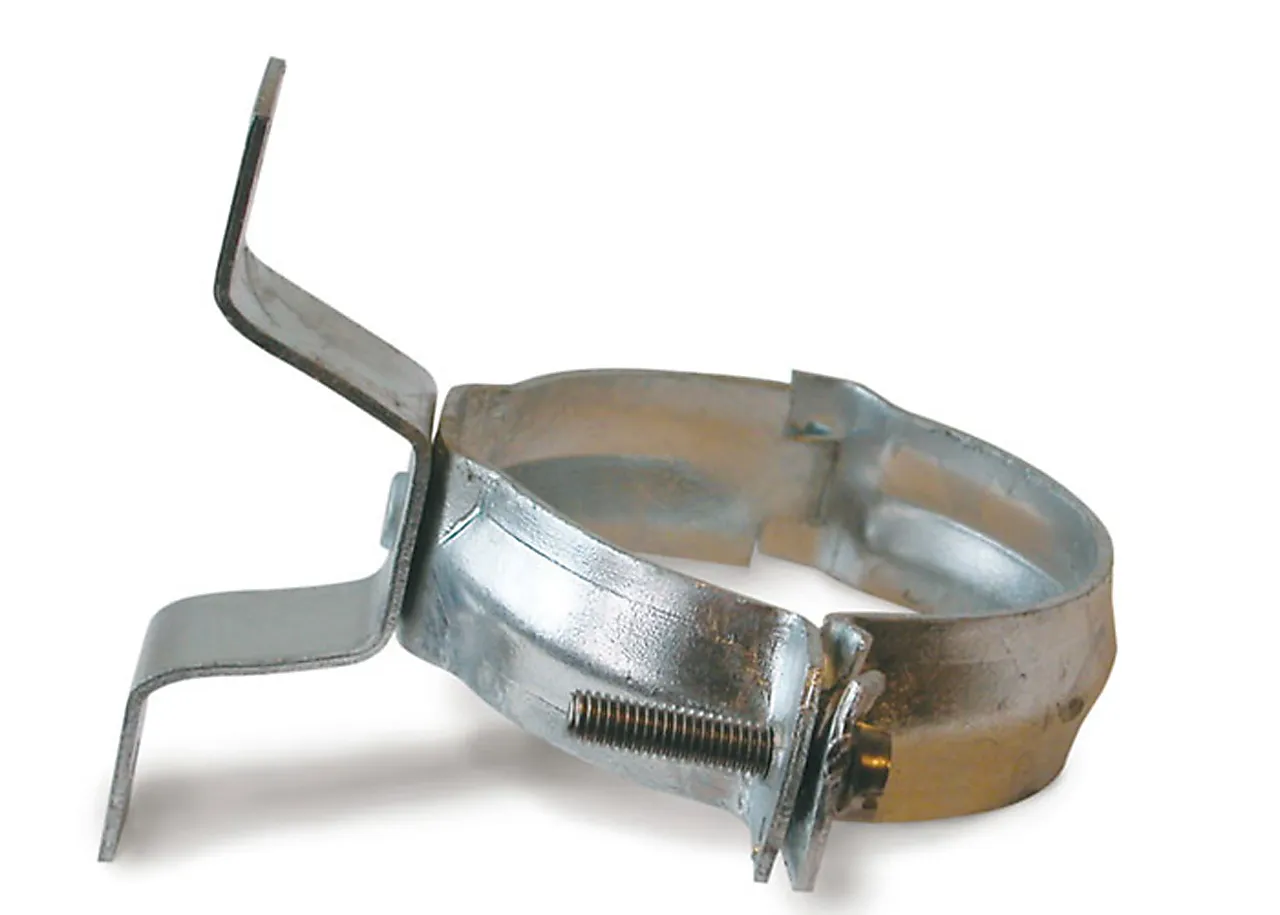 Rørklammer f/tre 90mm galv til takrenner