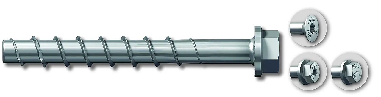 Betongskrue UC FBS II 8x70 A50 ultracut elforzinket 6-kant Tx40 tfix-20/5 null - 70 - 2 - Miniatyr