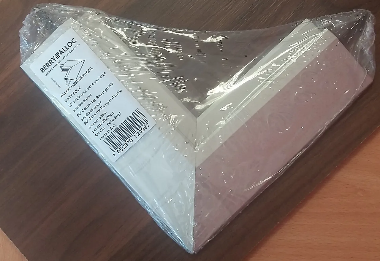 Hjørneprofil matt sølv 2x200 2 stk