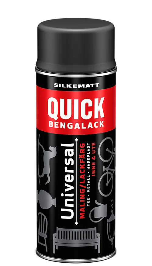 Bengalack spray dempet sort silkematt 400 ml