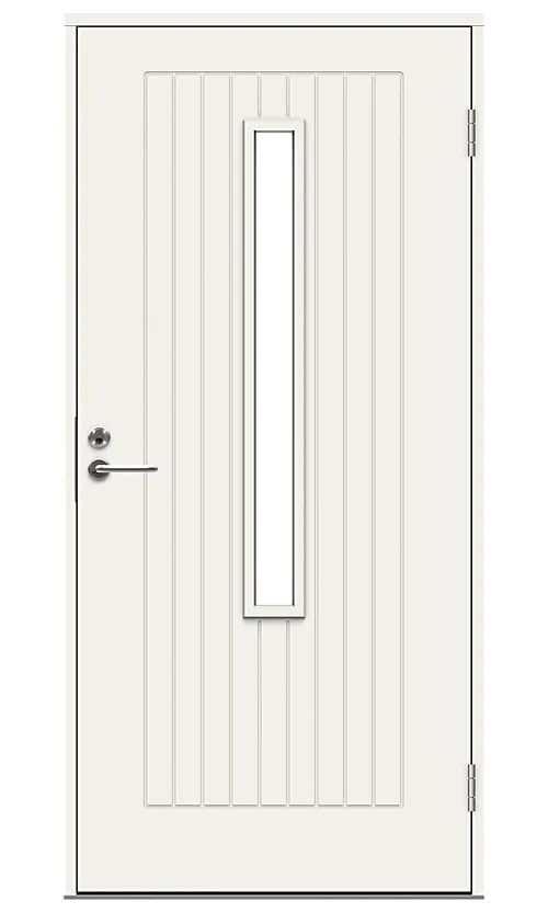 Trend ytterdør med glass 90x210 cm venstrehengslet