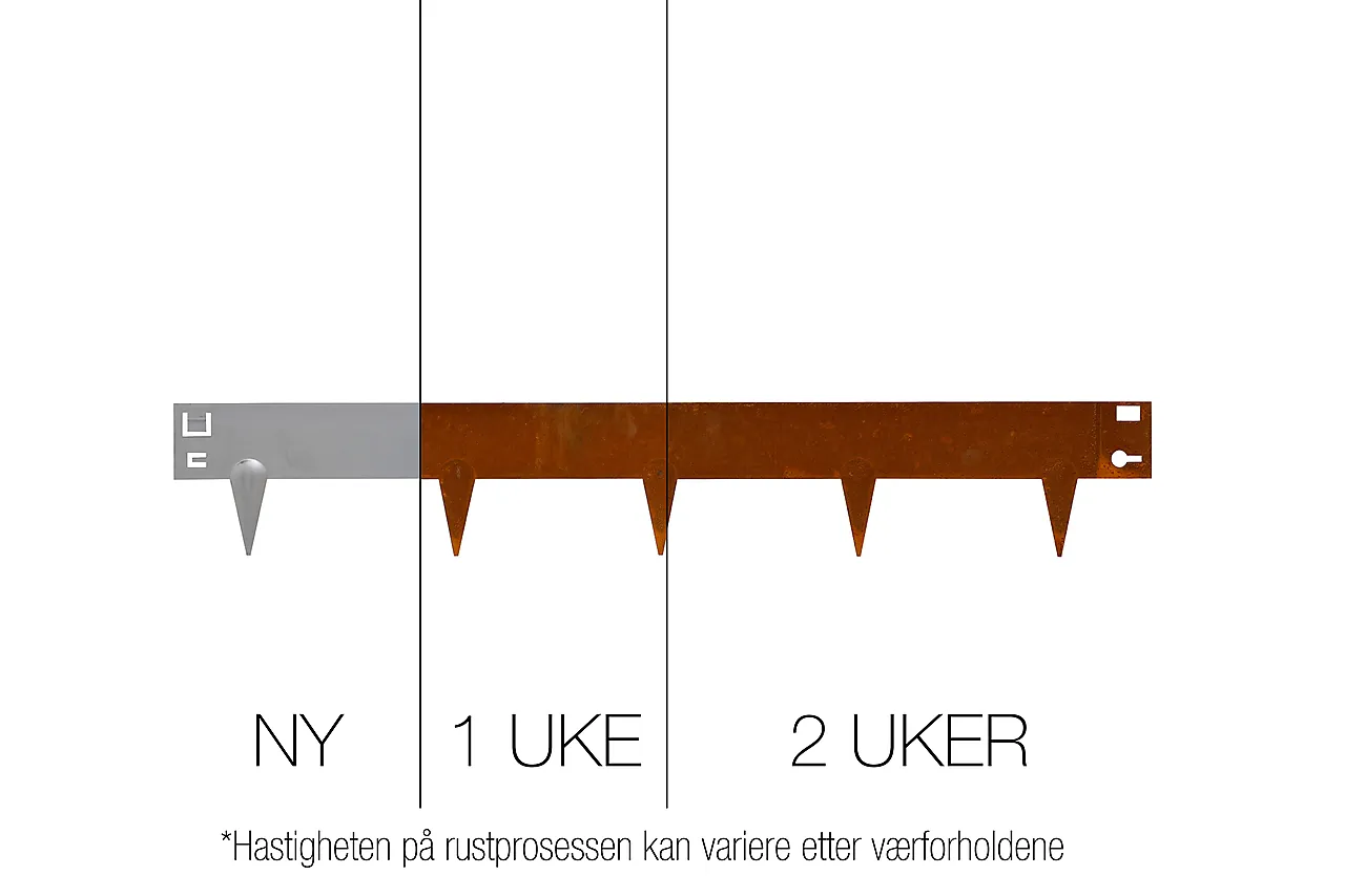 Plenkant Corten 106x16/8 cm null - null - 3 - Miniatyr