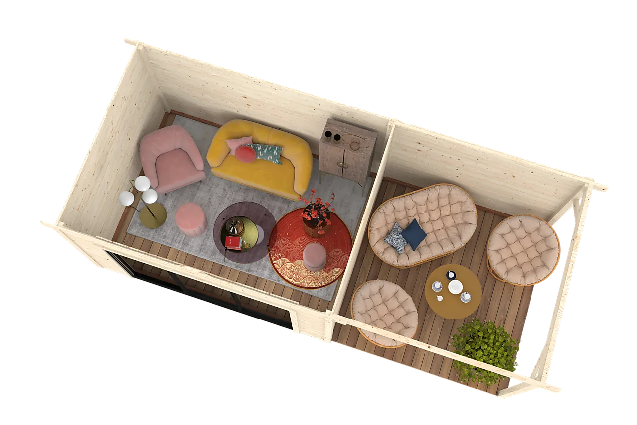 Hagestue Lydia 10,8+7,6 m² slide null - null - 3 - Miniatyr