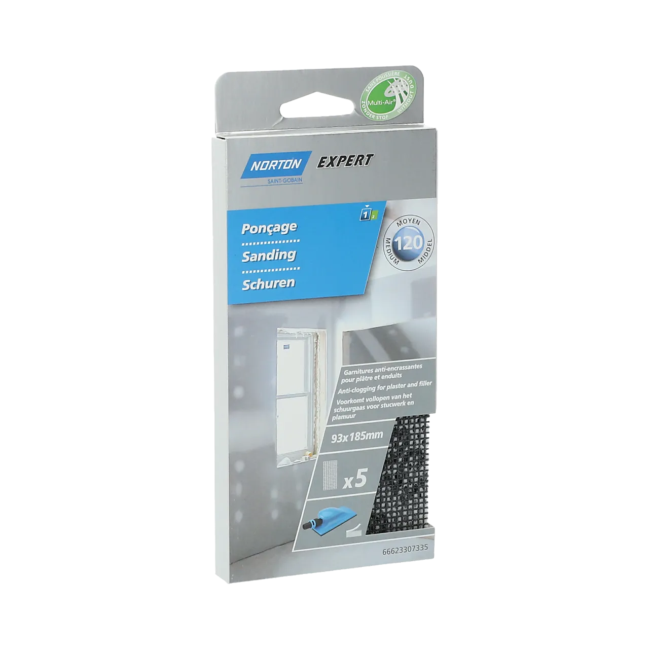 Slipeark  93x185mm k120 norton expert