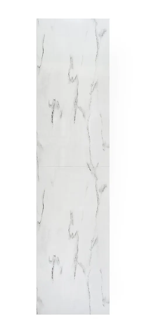 Baderomsplate hvit marmor glossy flis 60x120cm 620x2400 mm