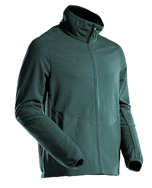 Genser mikrofleece xl skogsgrønn med glidelås