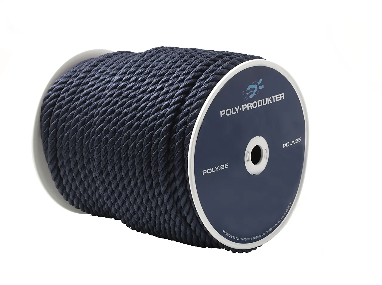 Tau 18mm 65m mbl spl polysoft 3-slått mørk blå 1/1-spole