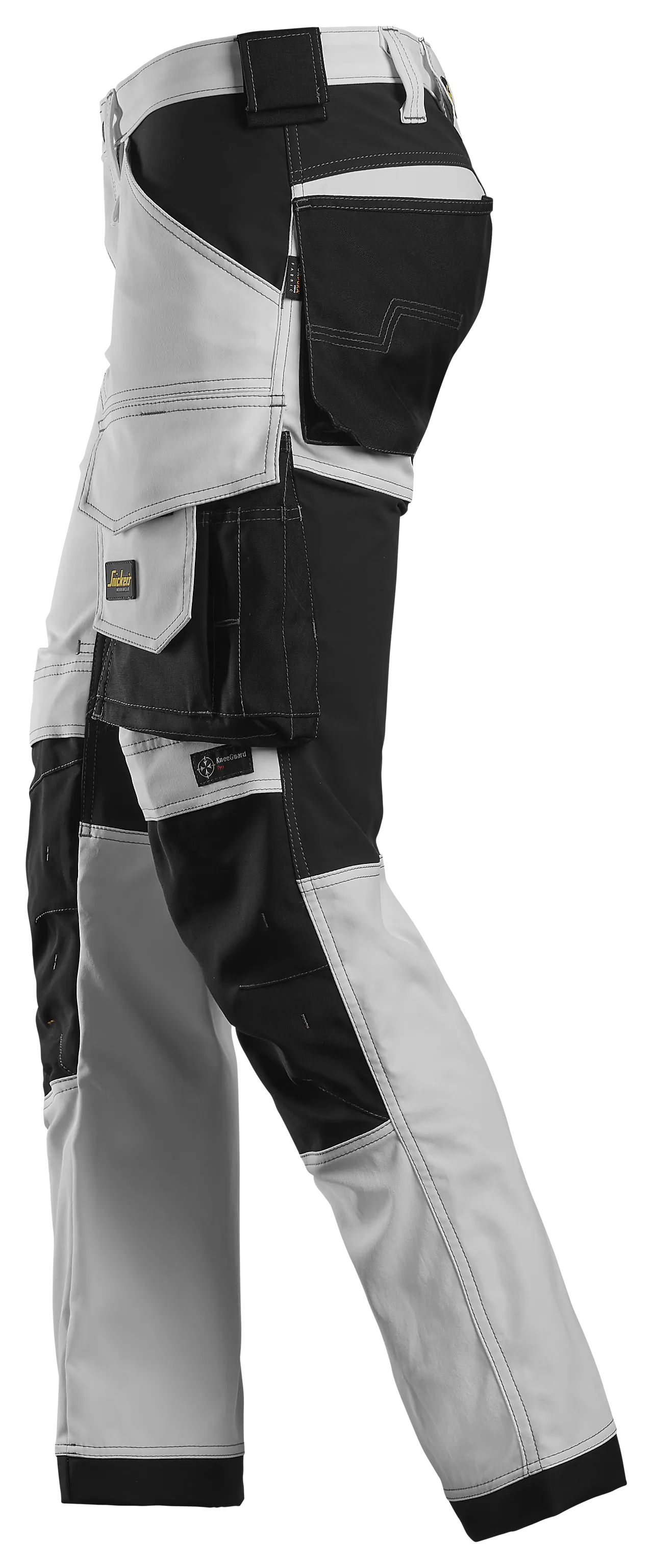 Arbeidsbukse stretch hvit/sort str 88 null - null - 2 - Miniatyr