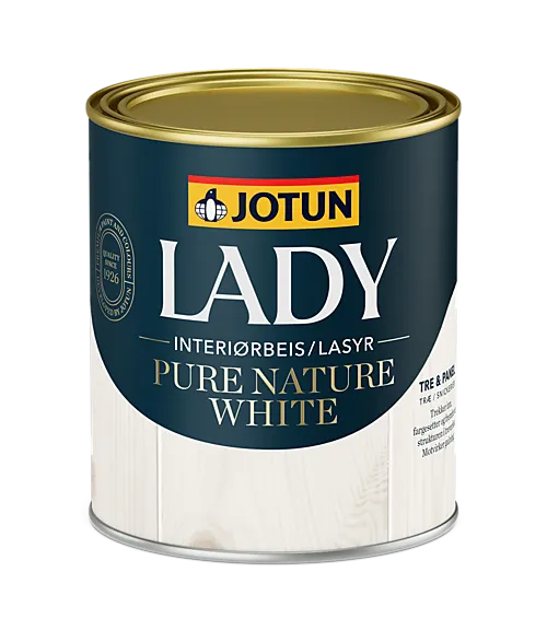 Lady Pure Nature interiørbeis hvit 0,75 liter