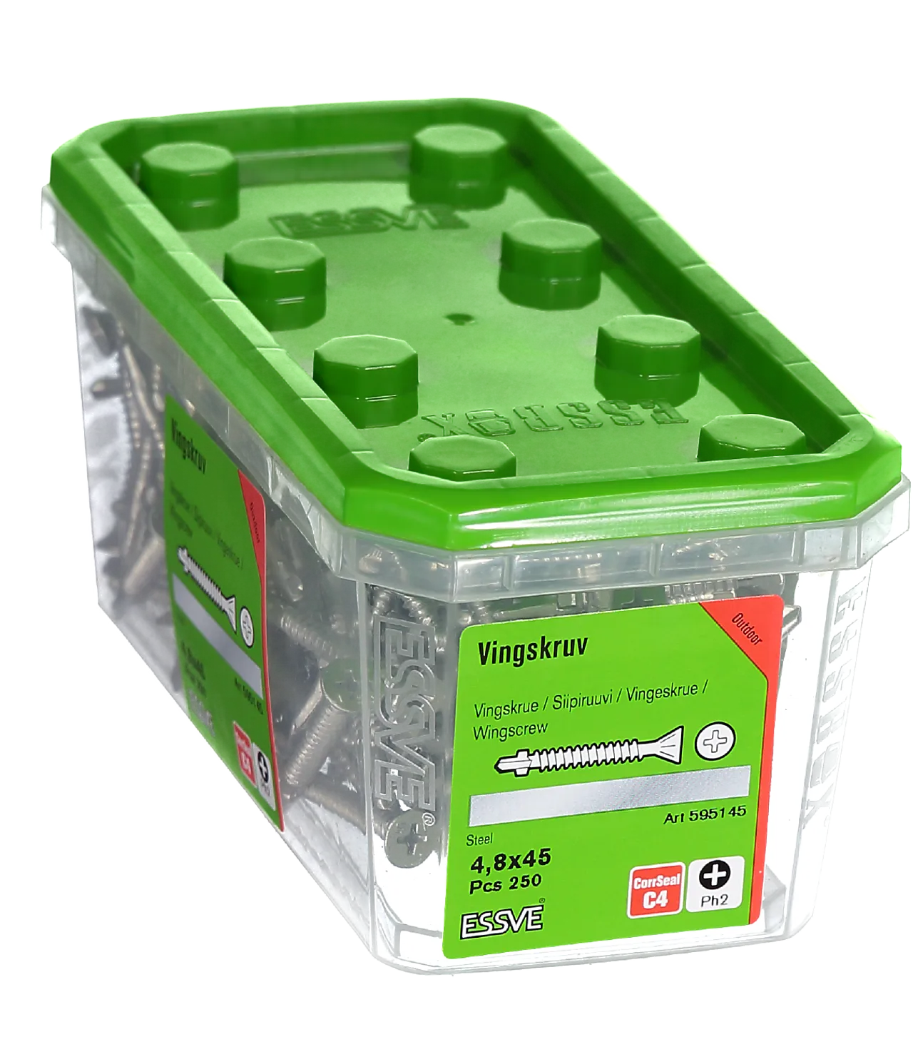 Vingeskrue borspiss Ph 4,8x45 mm 250 stk null - null - 2 - Miniatyr