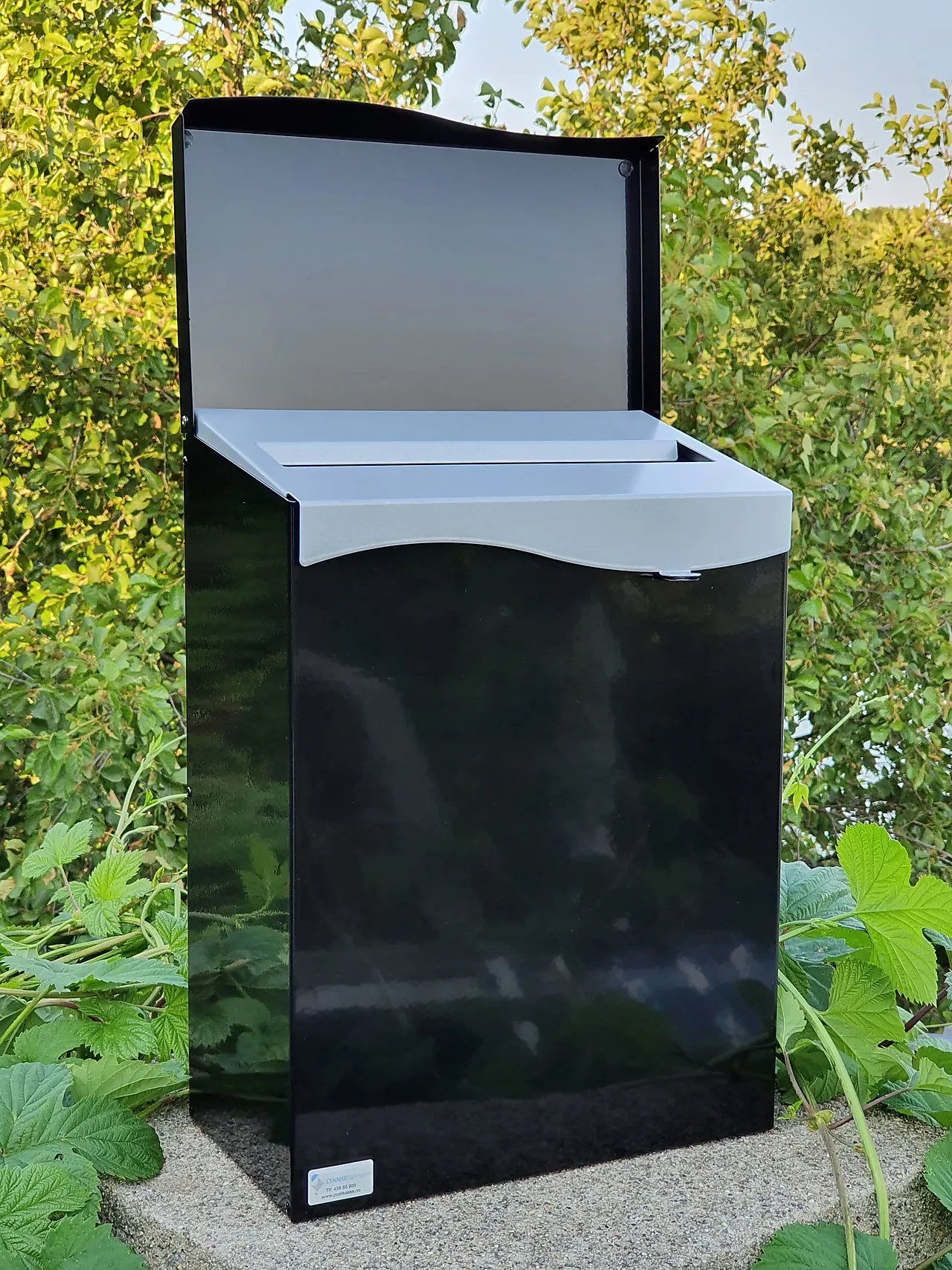 Postkasse formfin sort/sølv u/ null - null - 3 - Miniatyr