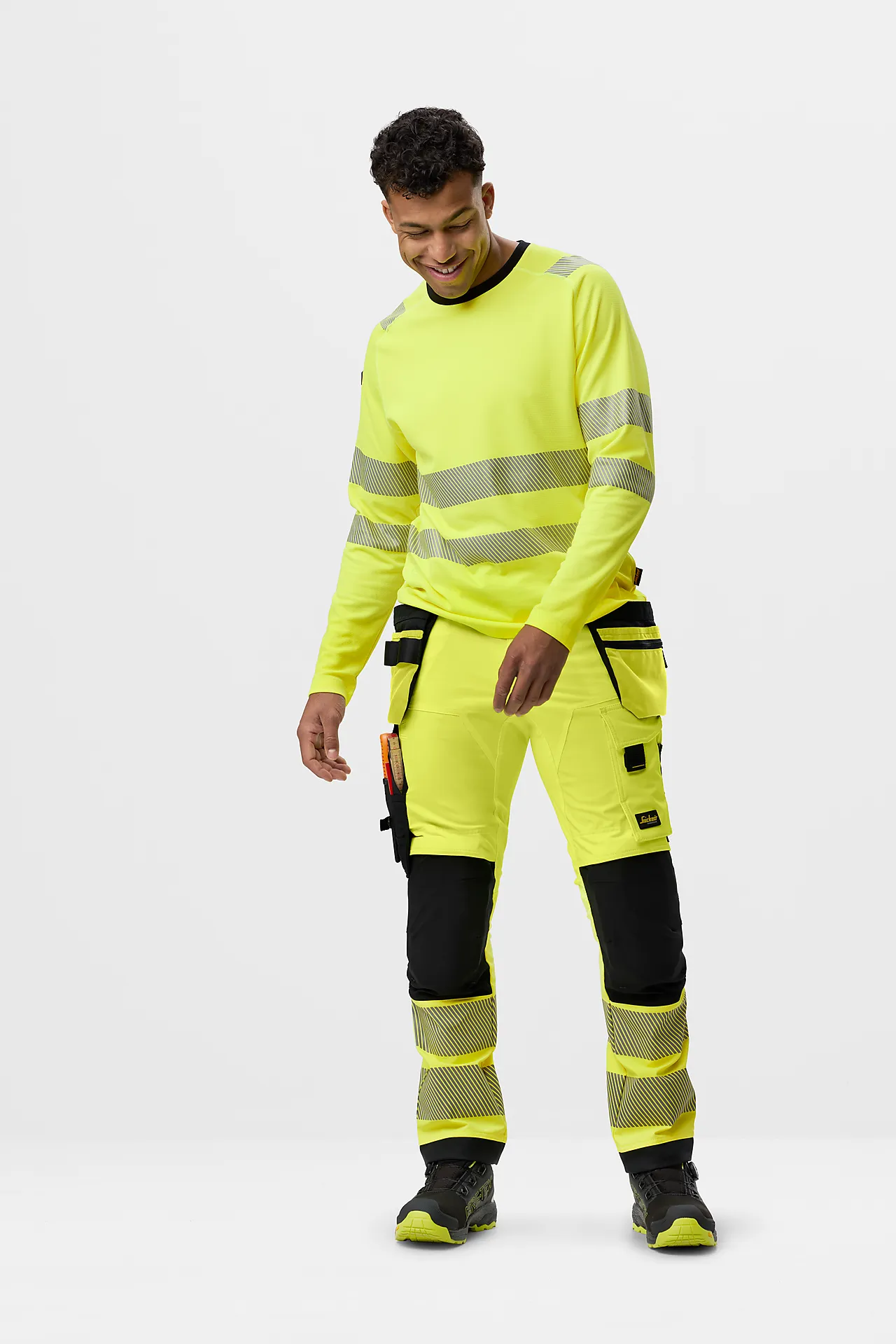 Snickers Workwear Arbeidsbukse 6232 Gul/Sort 44 null - null - 3 - Miniatyr
