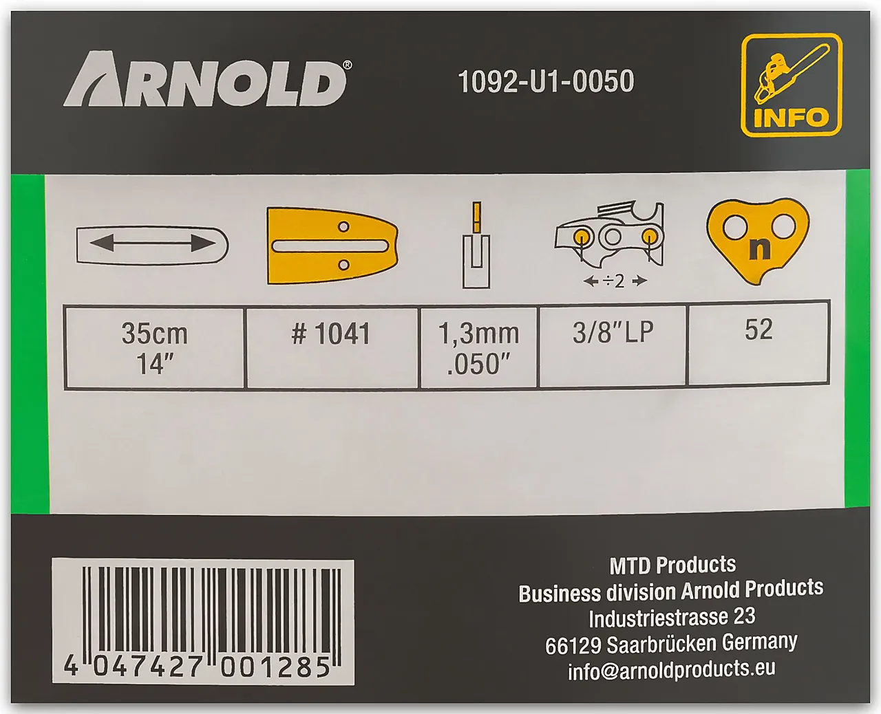 Arnold sverd 30 cm 3/8" LP 1,3 mm null - null - 2 - Miniatyr
