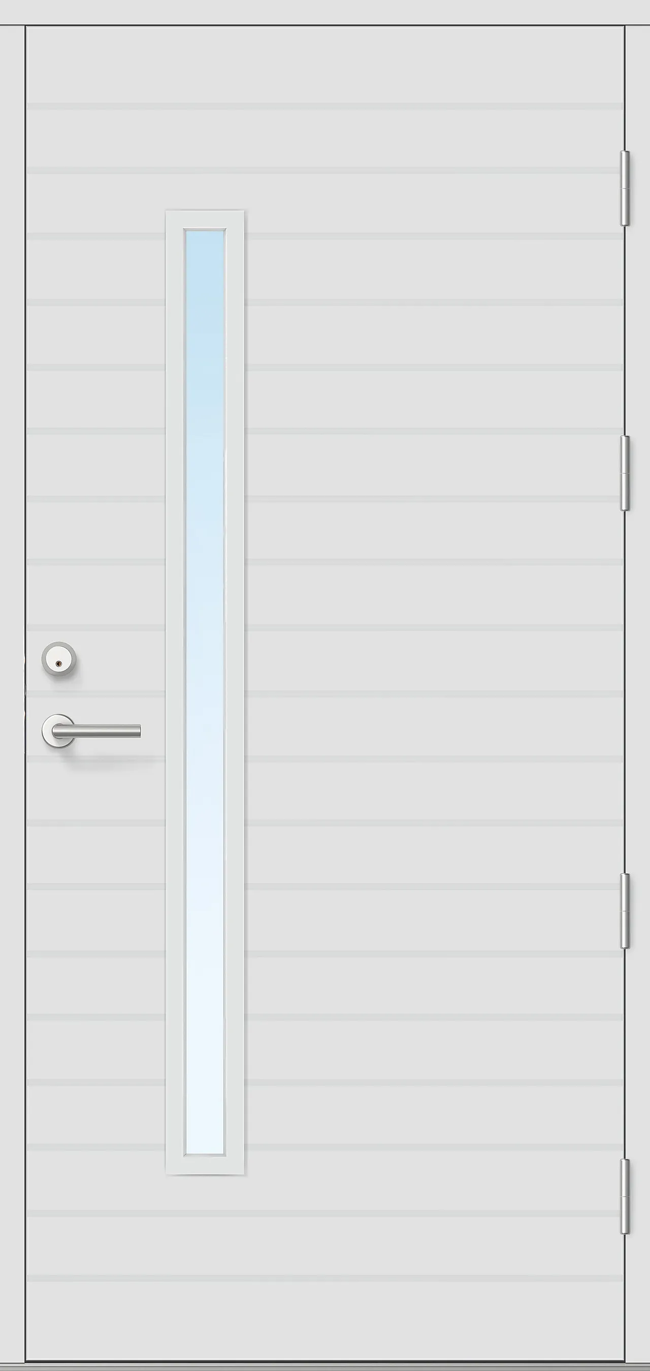 Ytterdør Fjell 07 hvit høyre 90x200 cm null - 90x200 cm - 3 - Miniatyr