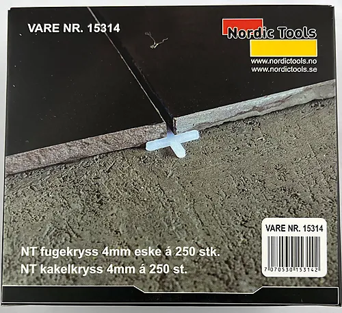 Fugekryss 4mm eske 250 stk