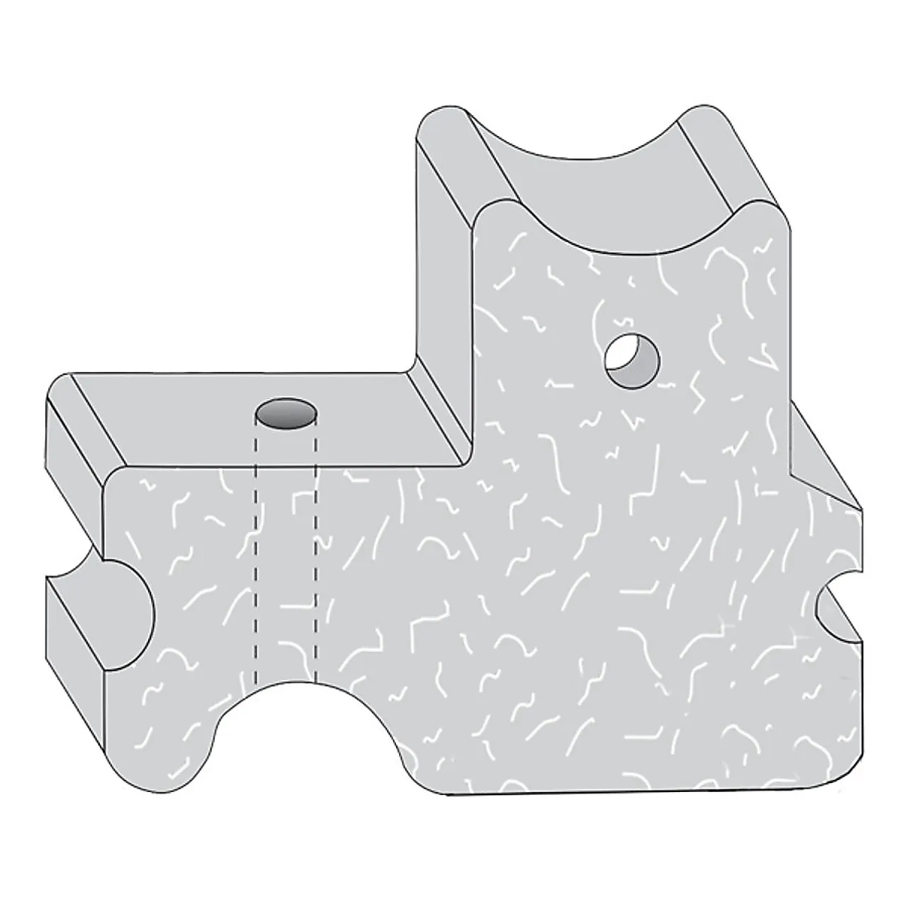 Hovedstol armert betong uten tråd 90 mm null - null - 2 - Miniatyr