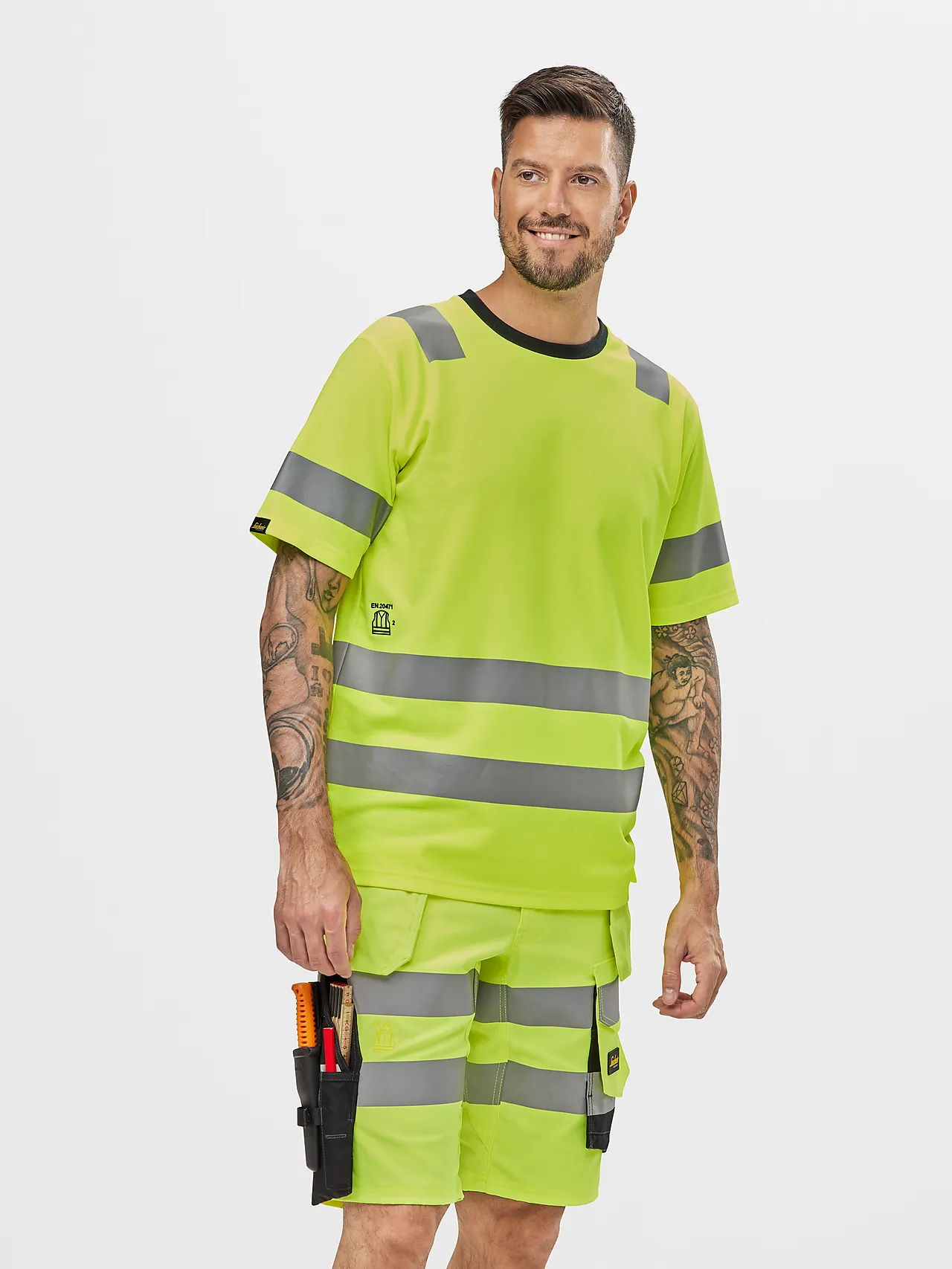 T-skjorte 2530 gul str XXL Snickers Workwear null - XXL - 3 - Miniatyr