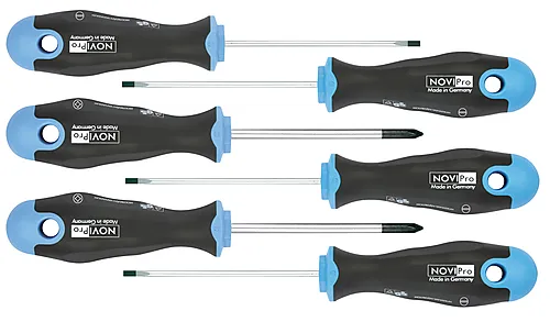 Skrutrekkersett ph+flat 6 deler novipro ergonisk