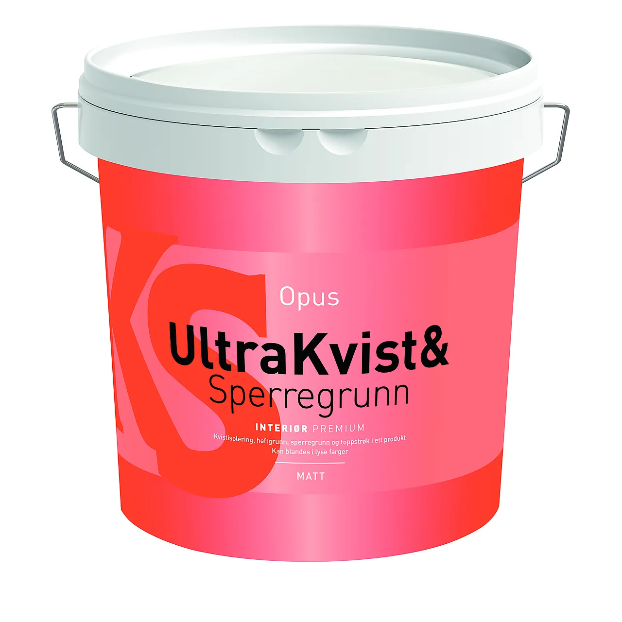 Kvist- og sperregrunn interiør base hvit 2,7 liter