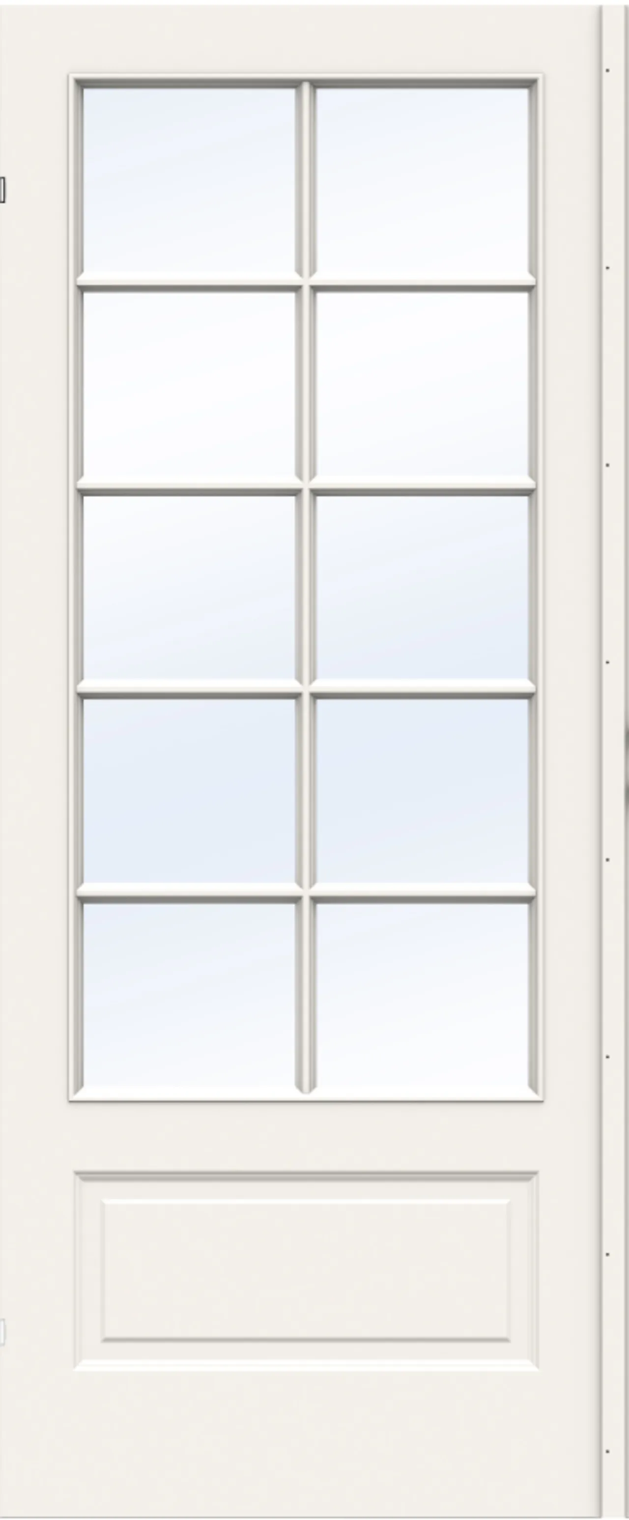 Dør sk compact sp10 9x21 hvit skåtedør klart glass null - null - 3 - Miniatyr