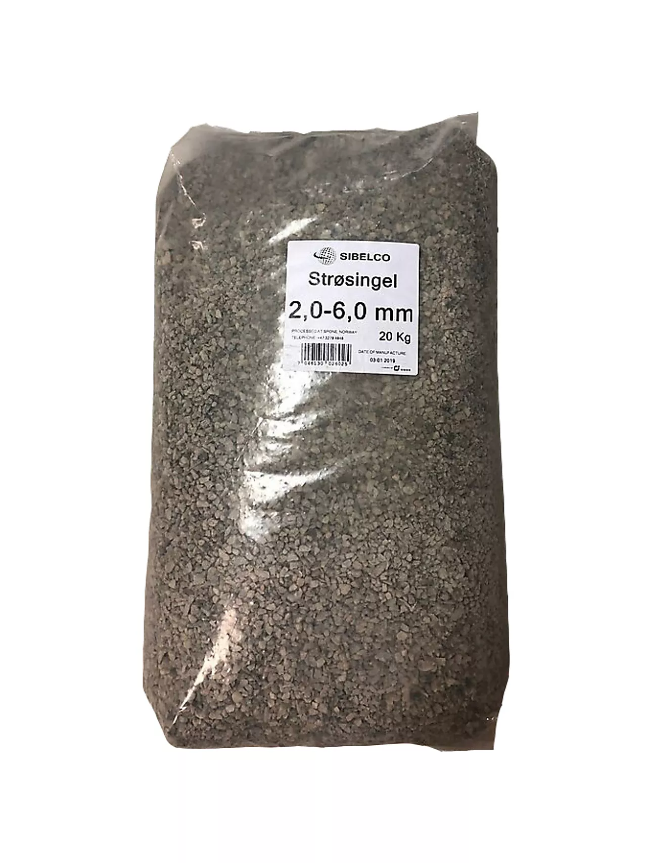 Strøsingel 2-6 mm plastsekk 20 kg Strøsingel 2-6 mm plastsekk 20 kg