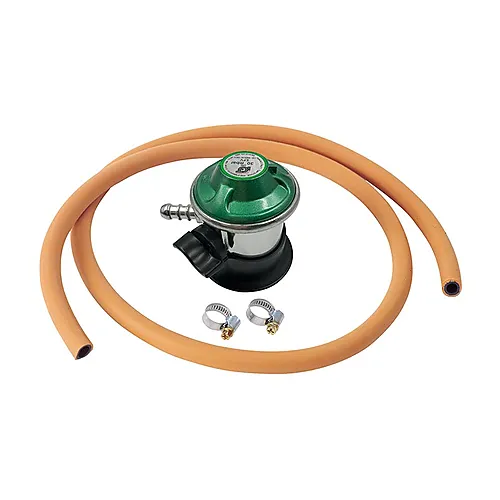 Gassregulatorsett m/80 cm slange h-regulator, slange og klemmer
